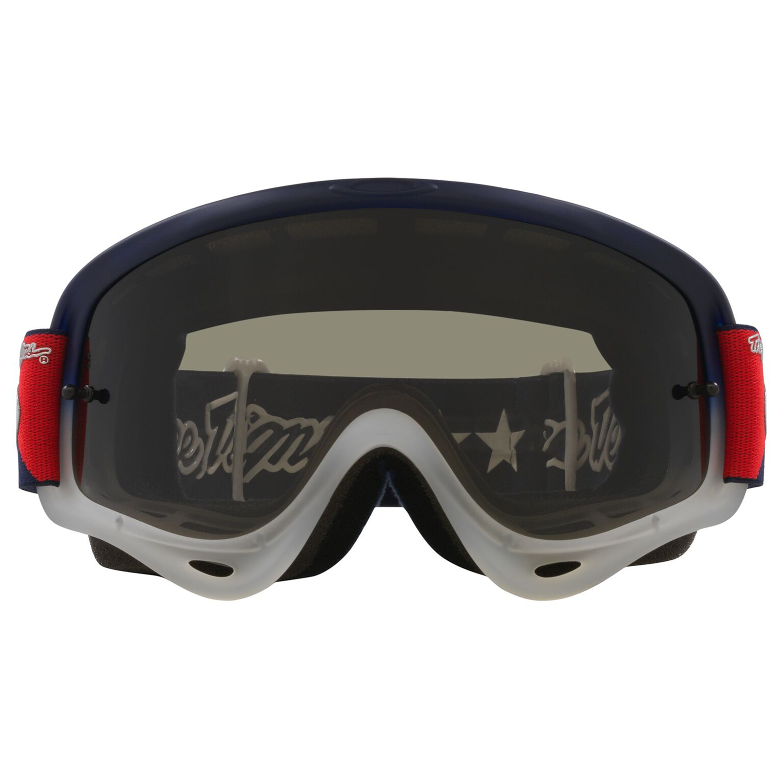 Oakley O Frame MX Goggle TLD Red/White/Blue Stars - Dark Grey Lens
