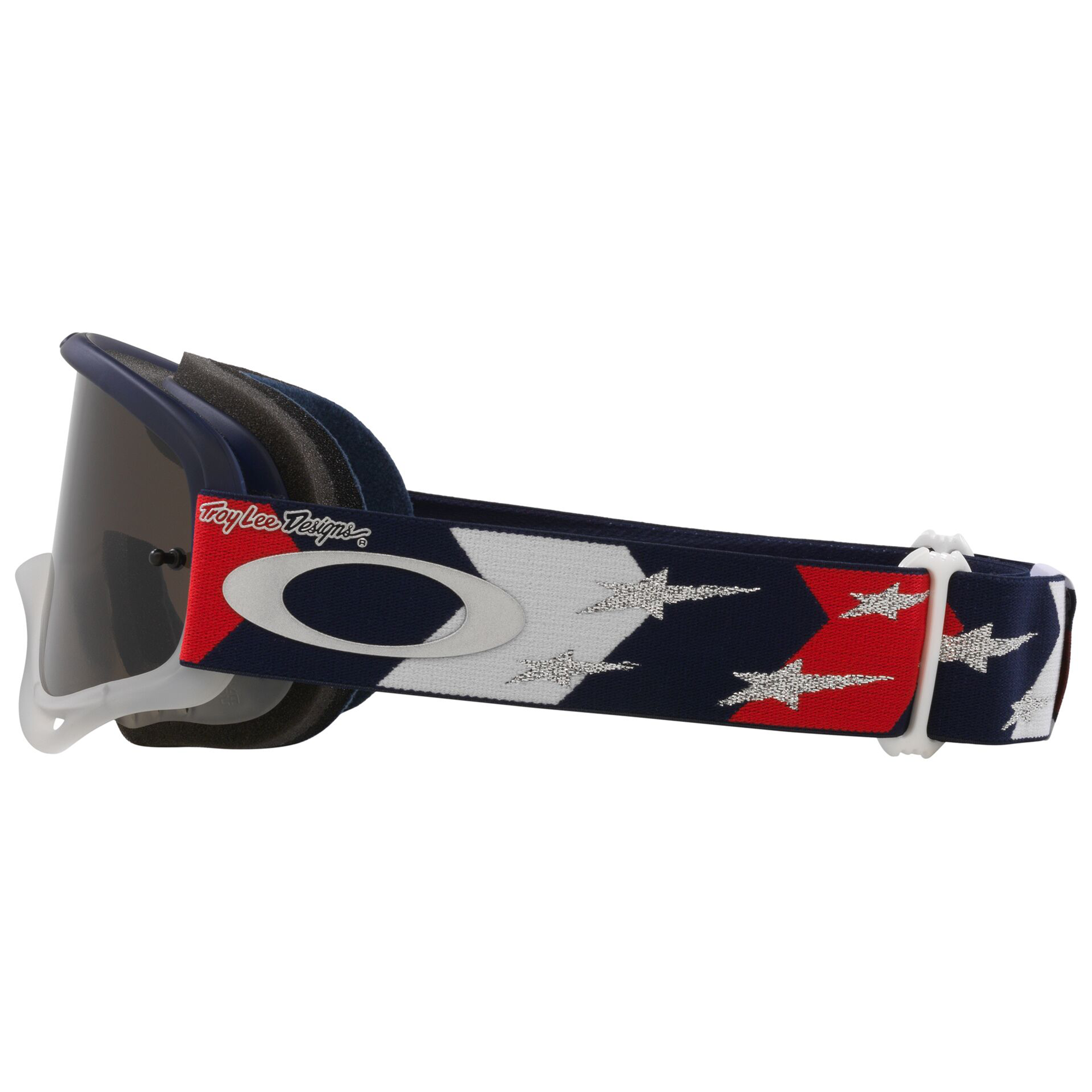Oakley O Frame MX Goggle TLD Red/White/Blue Stars - Dark Grey Lens