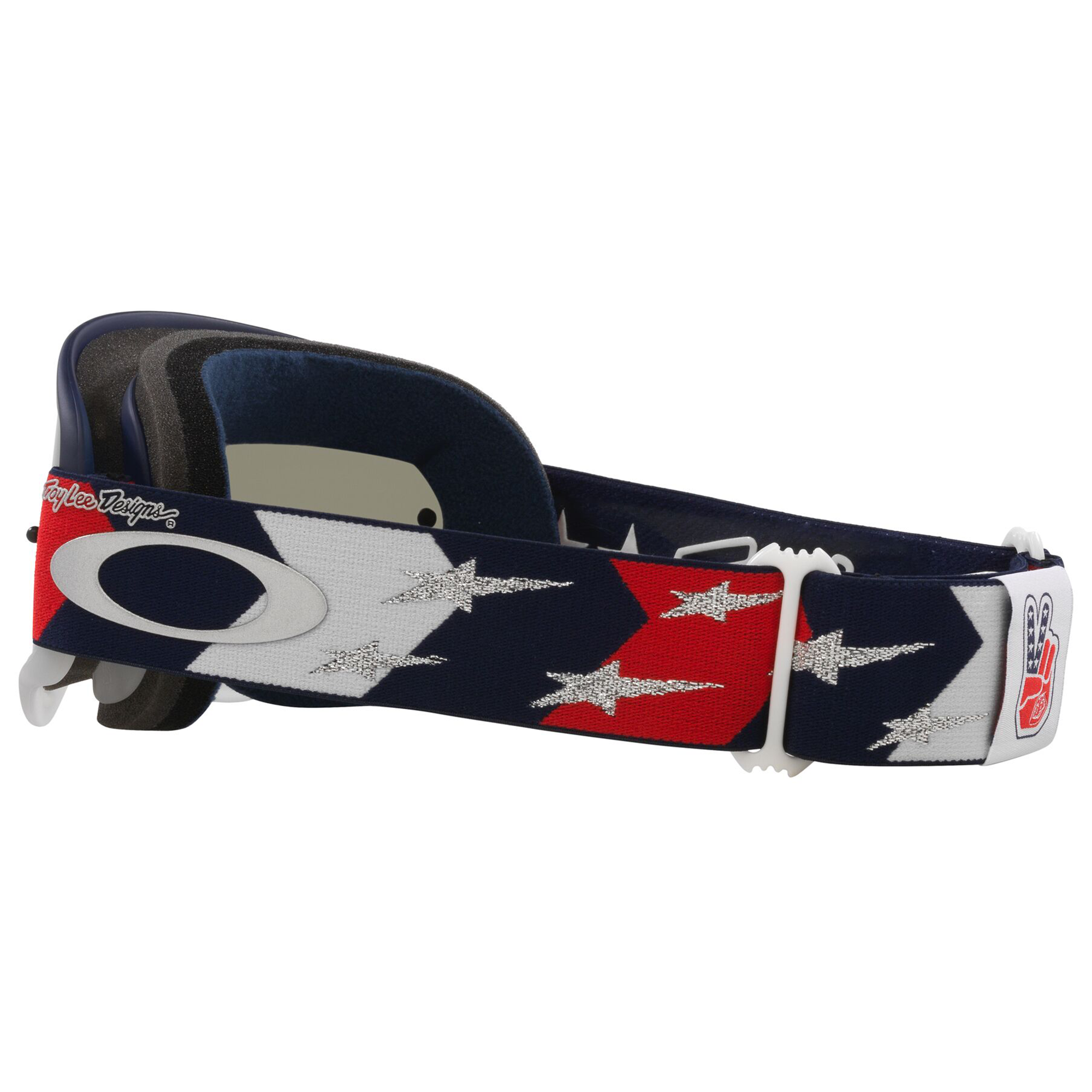 Oakley O Frame MX Goggle TLD Red/White/Blue Stars - Dark Grey Lens