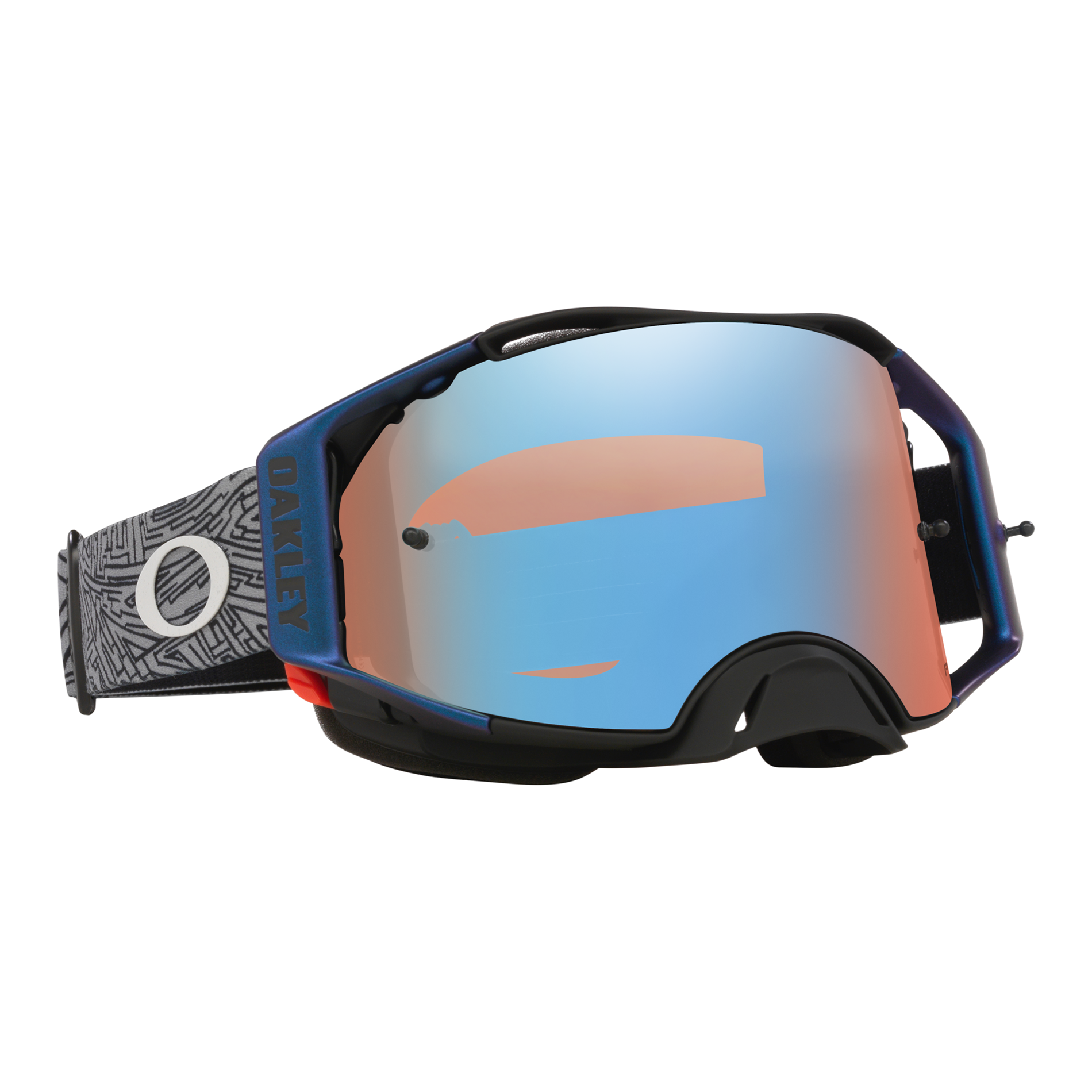 Oakley Airbrake MX Goggle Grey Strike - Prizm Sapphire Lens
