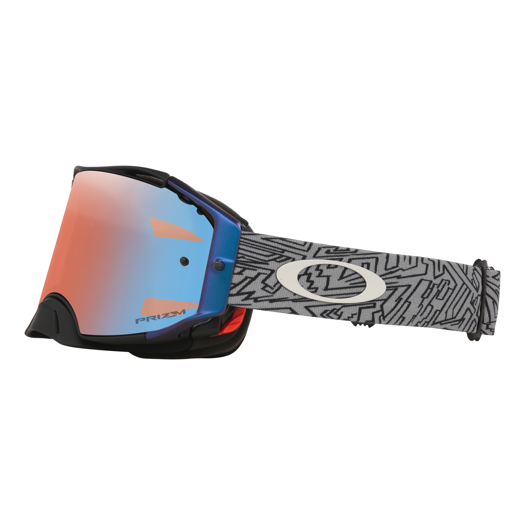Oakley Airbrake MX Goggle Grey Strike - Prizm Sapphire Lens