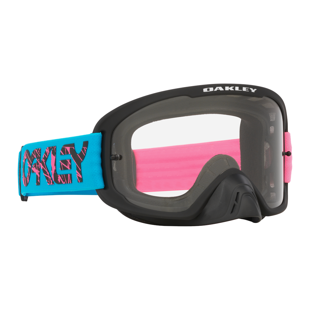 Oakley O Frame 2.0 Pro MX Goggle 2 Stroke Blue/Pink - Clear Lens