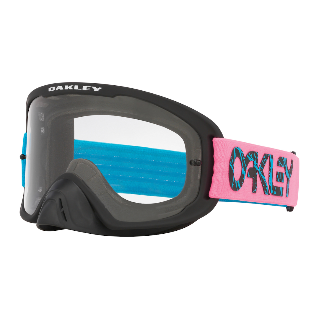 Oakley O Frame 2.0 Pro MX Goggle 2 Stroke Blue/Pink - Clear Lens