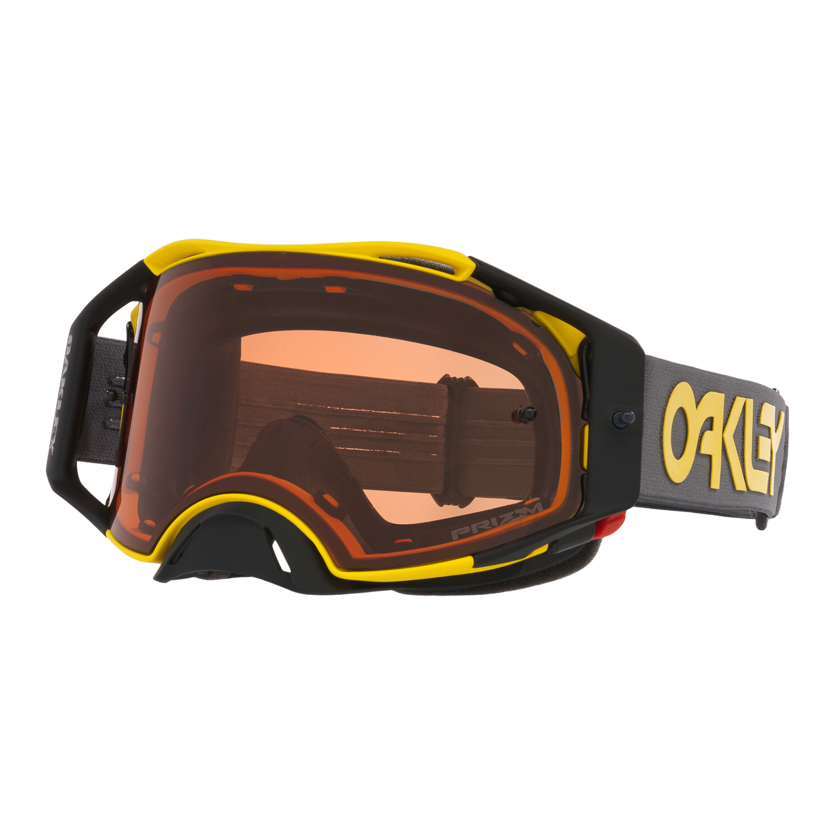 Oakley Airbrake MX Goggle Moto Yellow 3 - Prizm Bronze Lens