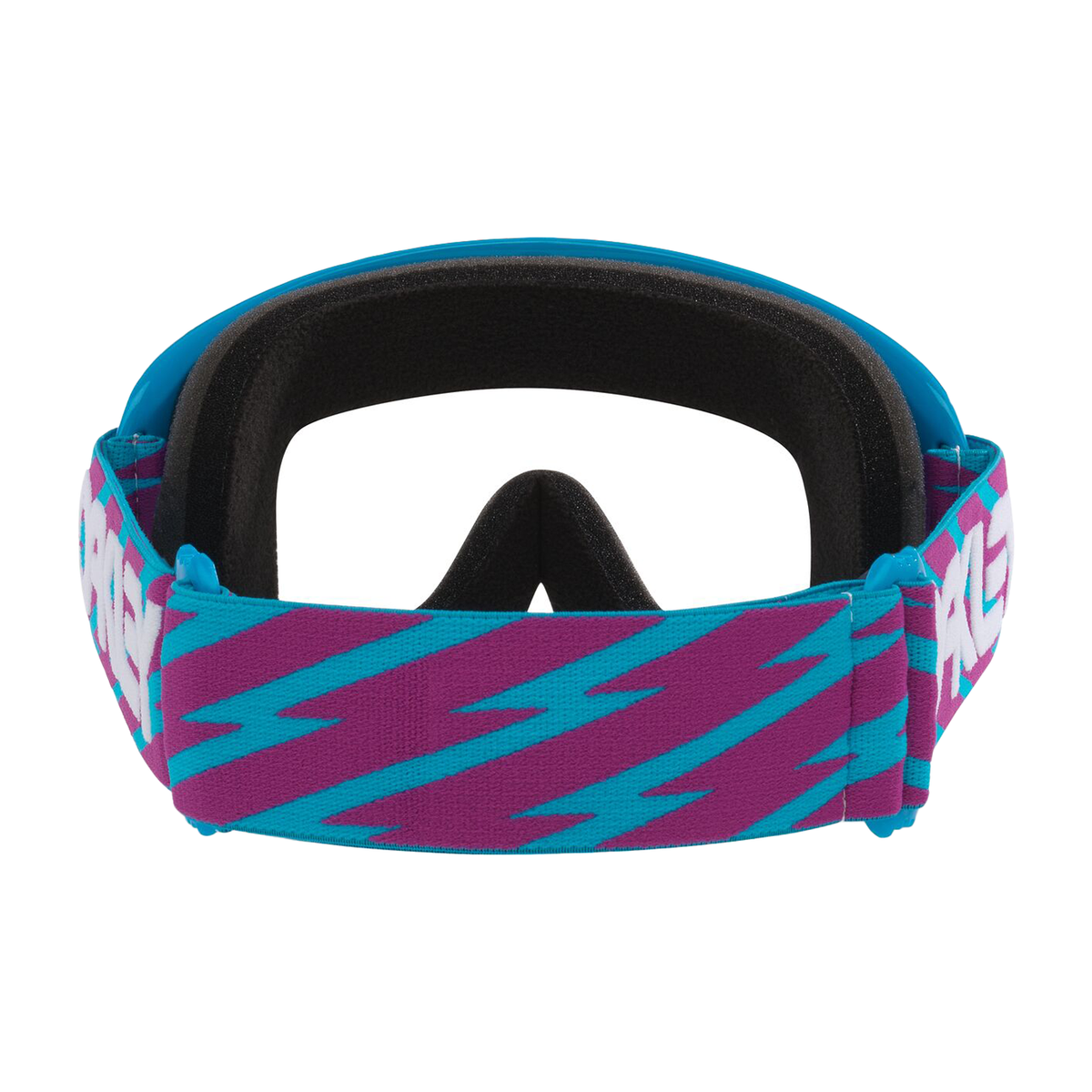 Oakley O Frame MX Goggle Blue Bolts - Clear Lens