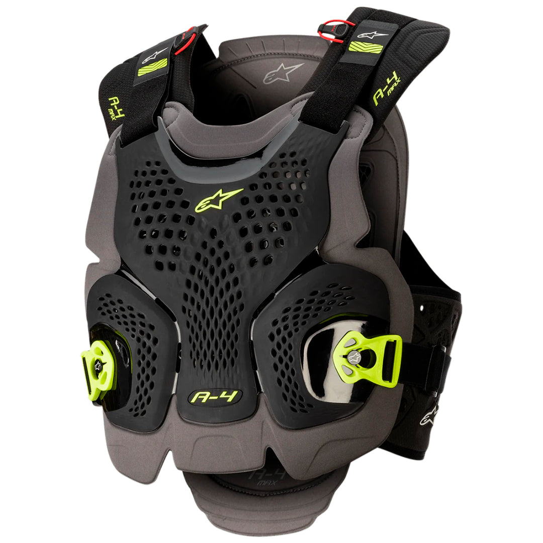 Alpinestars A-4 Max Chest Protector Black/Anthracite/Yellow Fluo