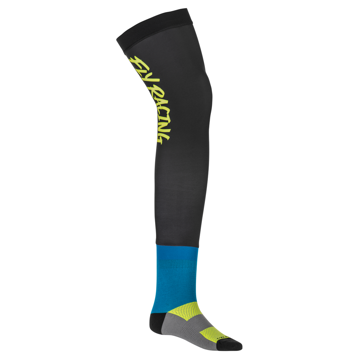 Fly Racing Knee Brace Sock Hi-Vis/Black/Blue