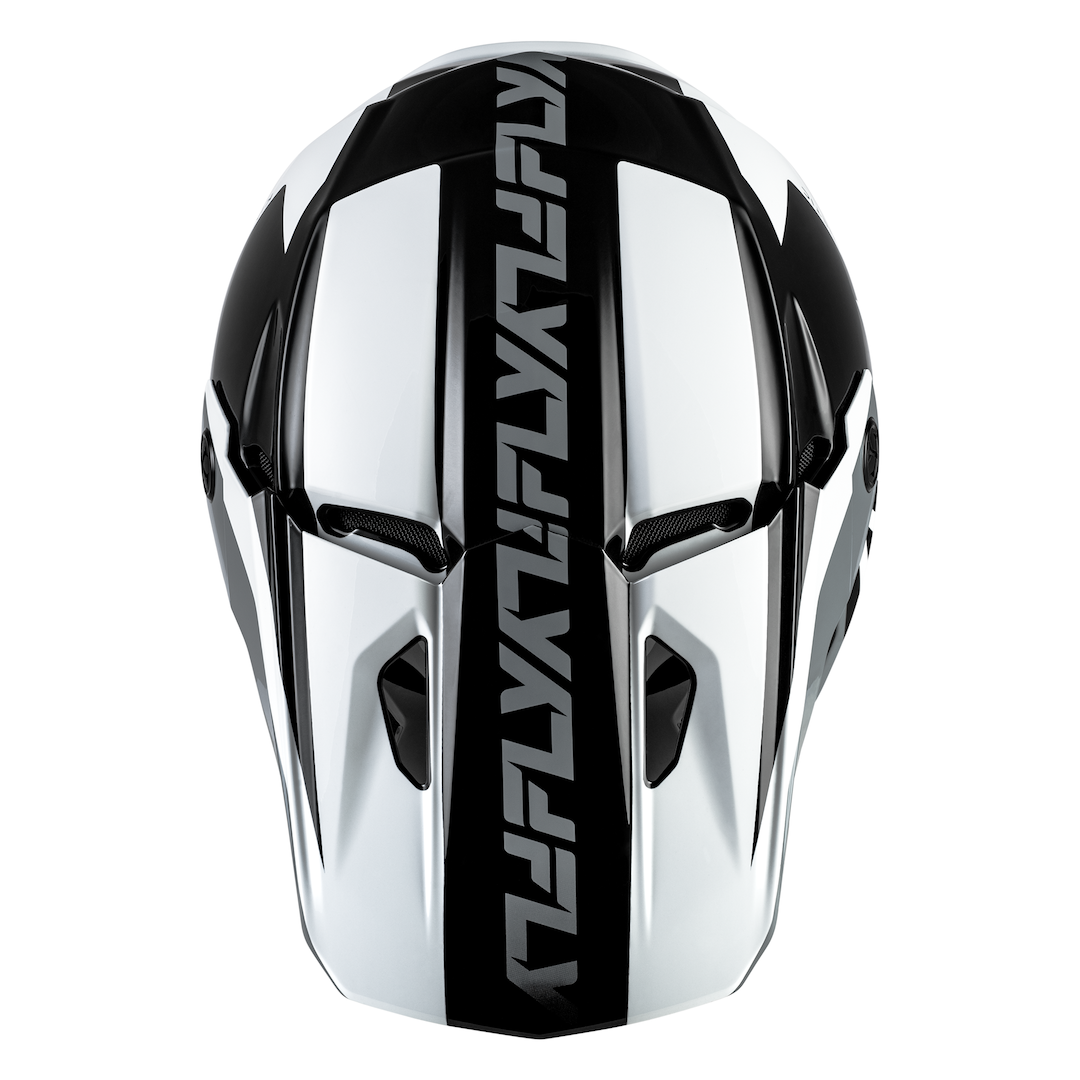 Fly Racing Kinetic Crest MX Helmet Black/White/Grey