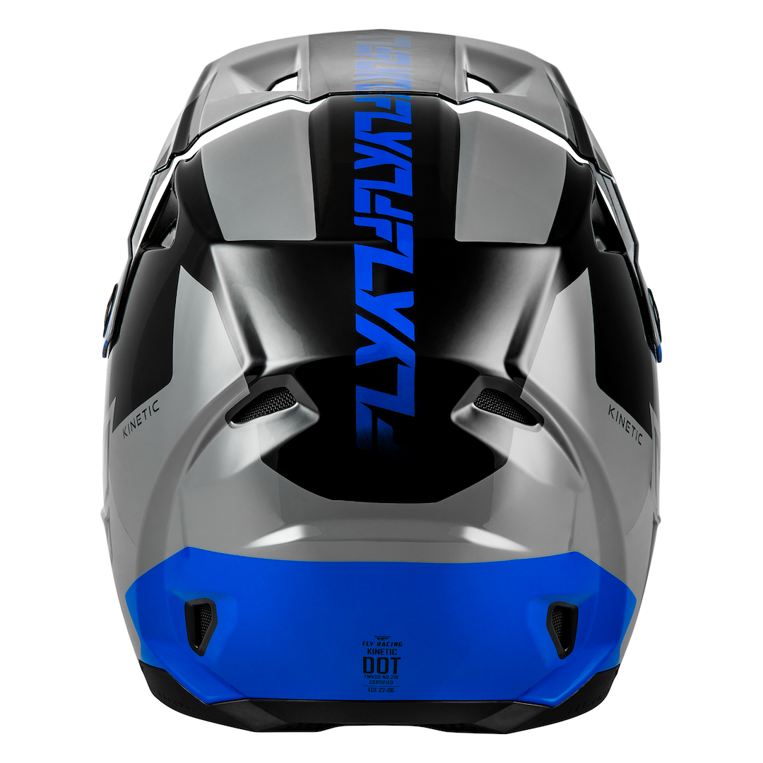 Fly Racing Kinetic Crest MX Helmet Grey/Black/Blue