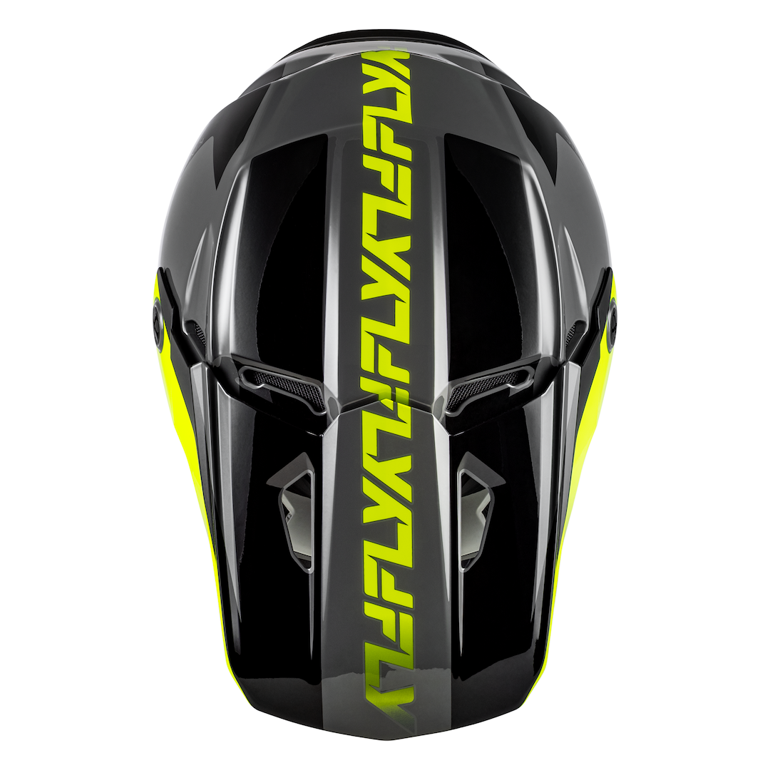Fly Racing Kinetic Crest MX Helmet Grey/Black/Hi-Vis