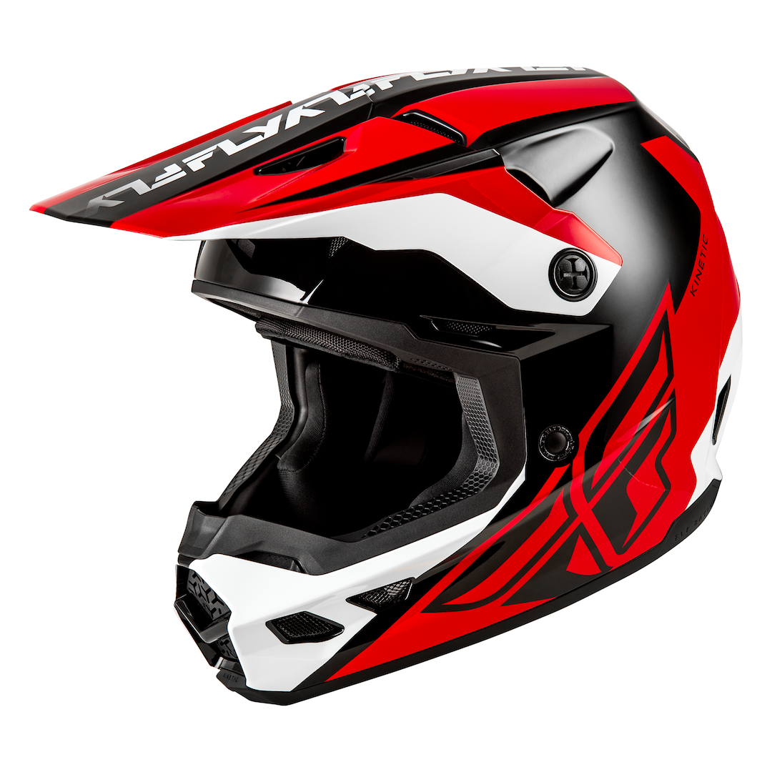 Fly Racing Kinetic Crest MX Helmet Red/Black/White