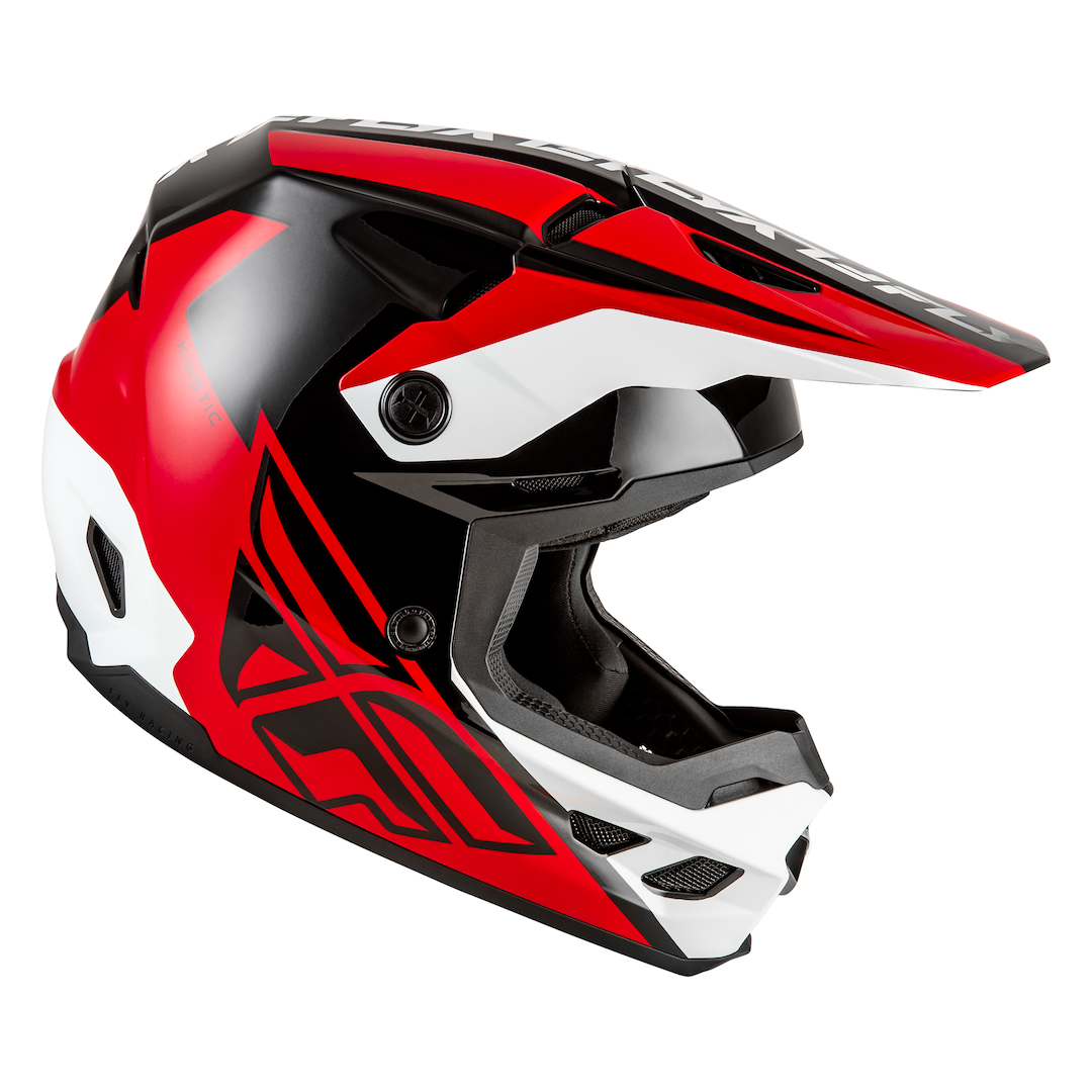Fly Racing Kinetic Crest MX Helmet Red/Black/White