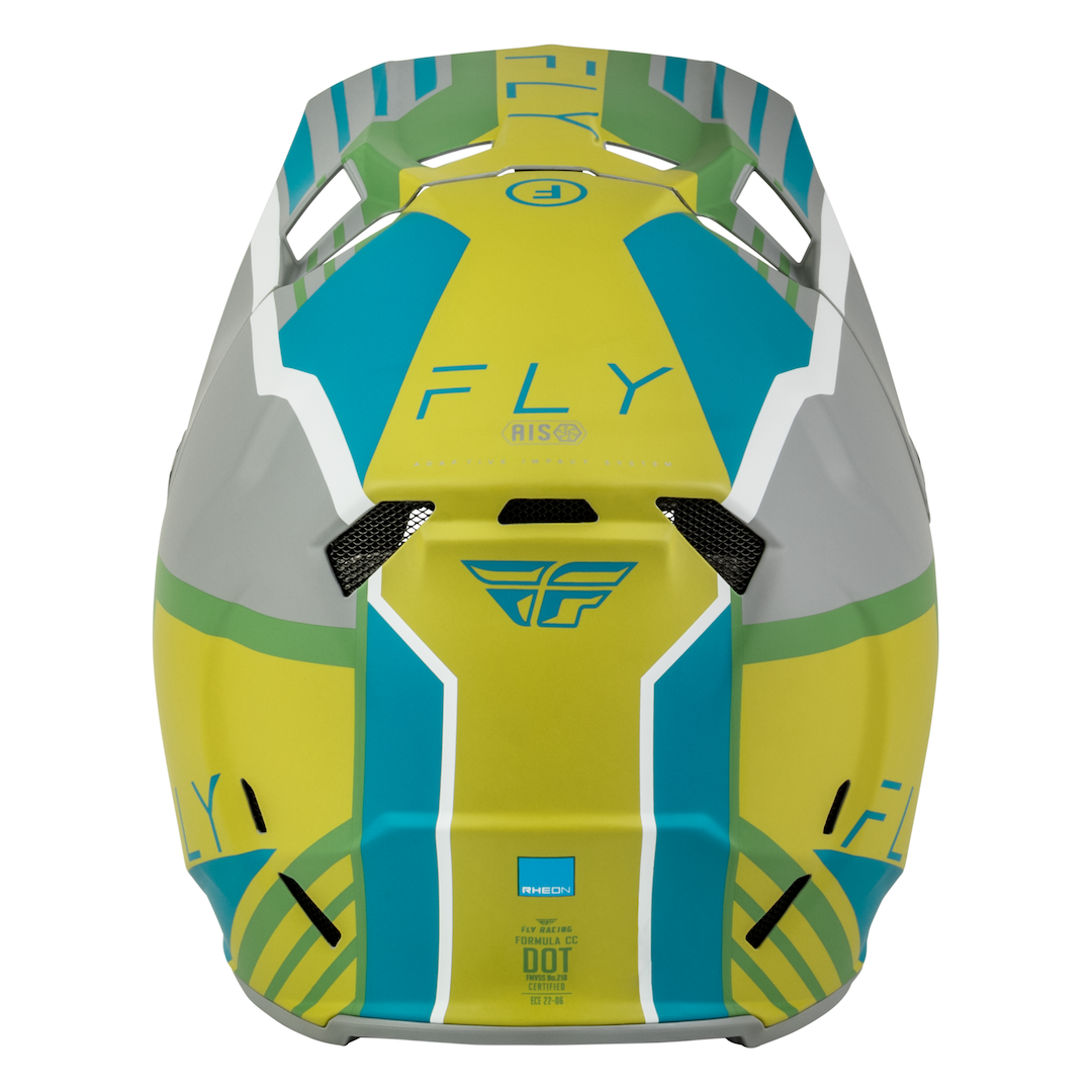 Fly Racing Formula CC Strike MX Helmet Matte Grey/Green/Teal
