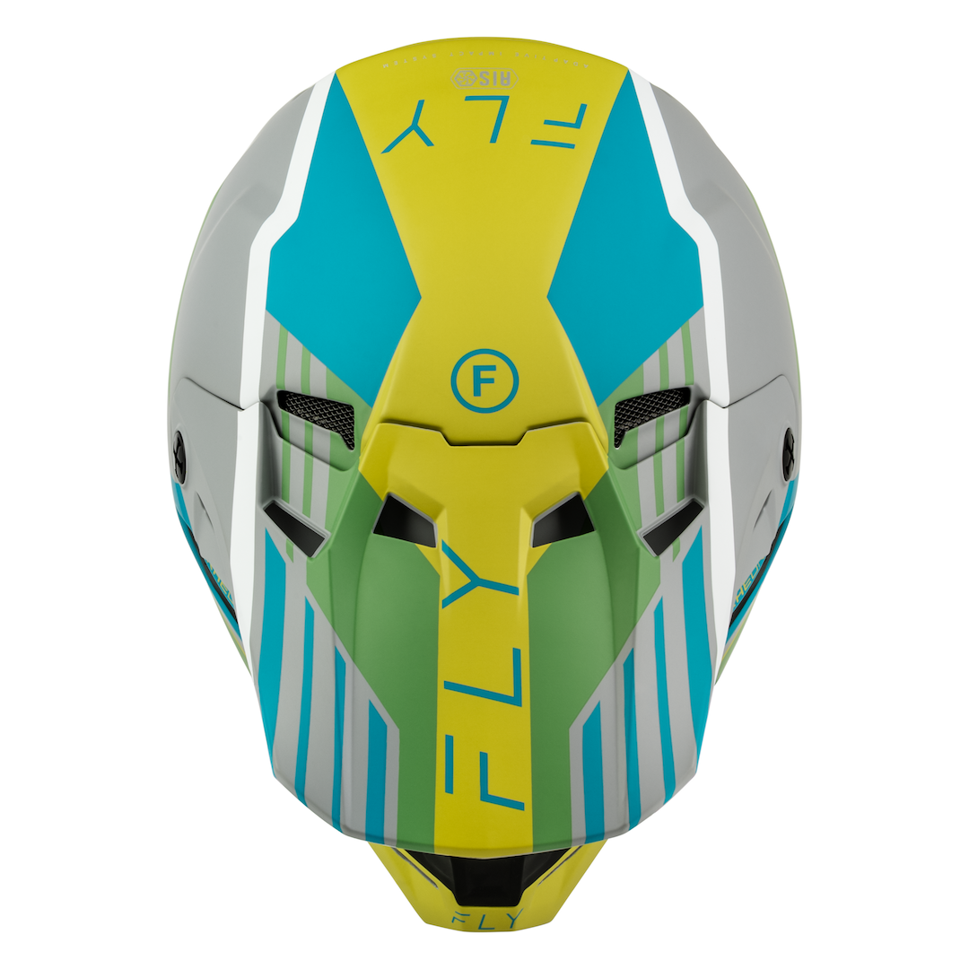 Fly Racing Formula CC Strike MX Helmet Matte Grey/Green/Teal