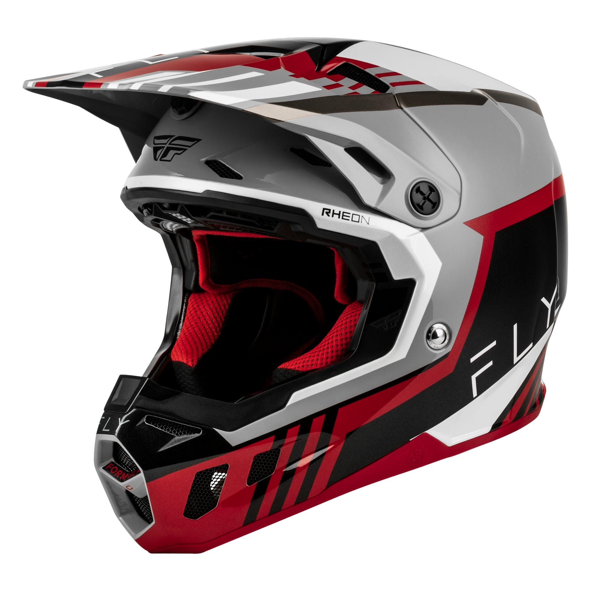 Fly Racing Formula CC Strike MX Helmet Grey/Red/Black/White