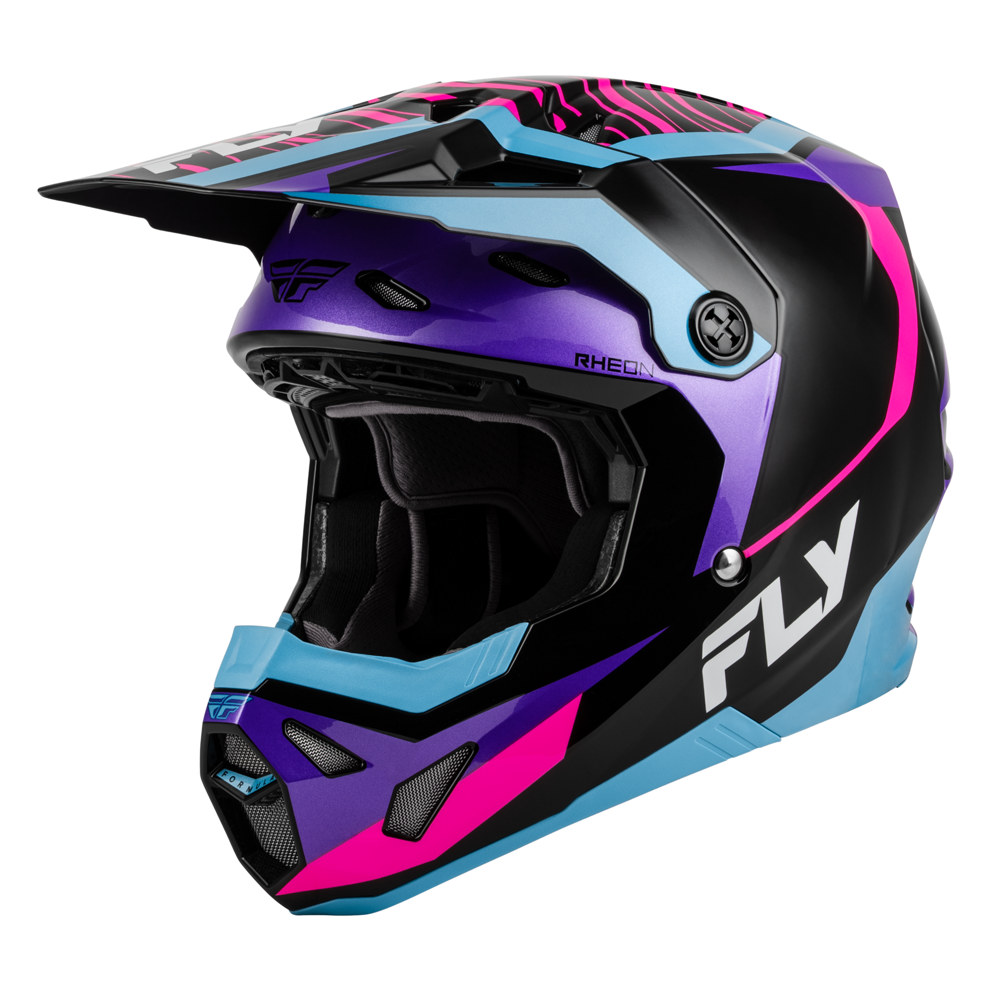 Fly Racing Formula CP Charge MX Helmet Black/Purple/Pink/Blue