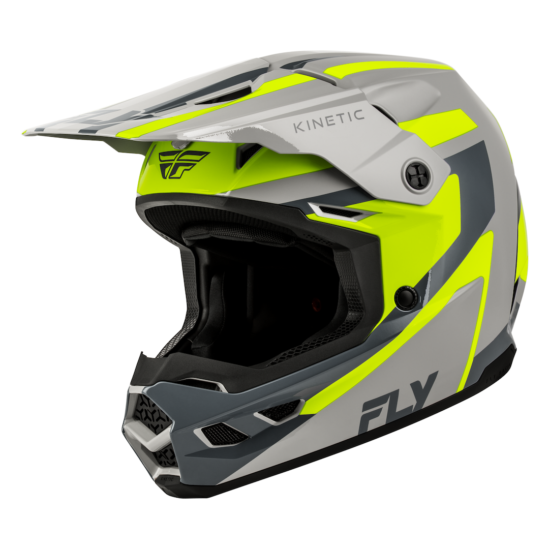 Fly Racing Kinetic Sync MX Helmet Grey/Hi-Vis