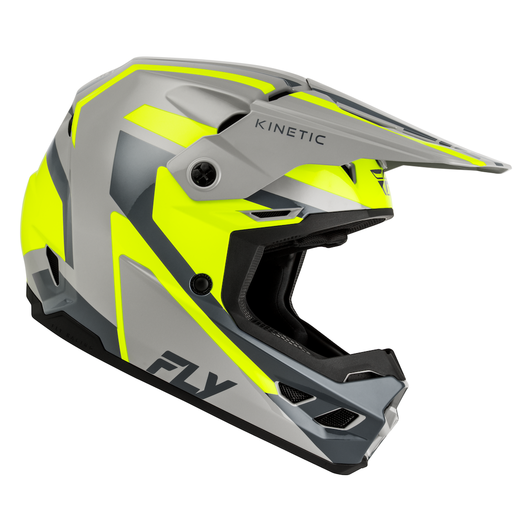 Fly Racing Kinetic Sync MX Helmet Grey/Hi-Vis