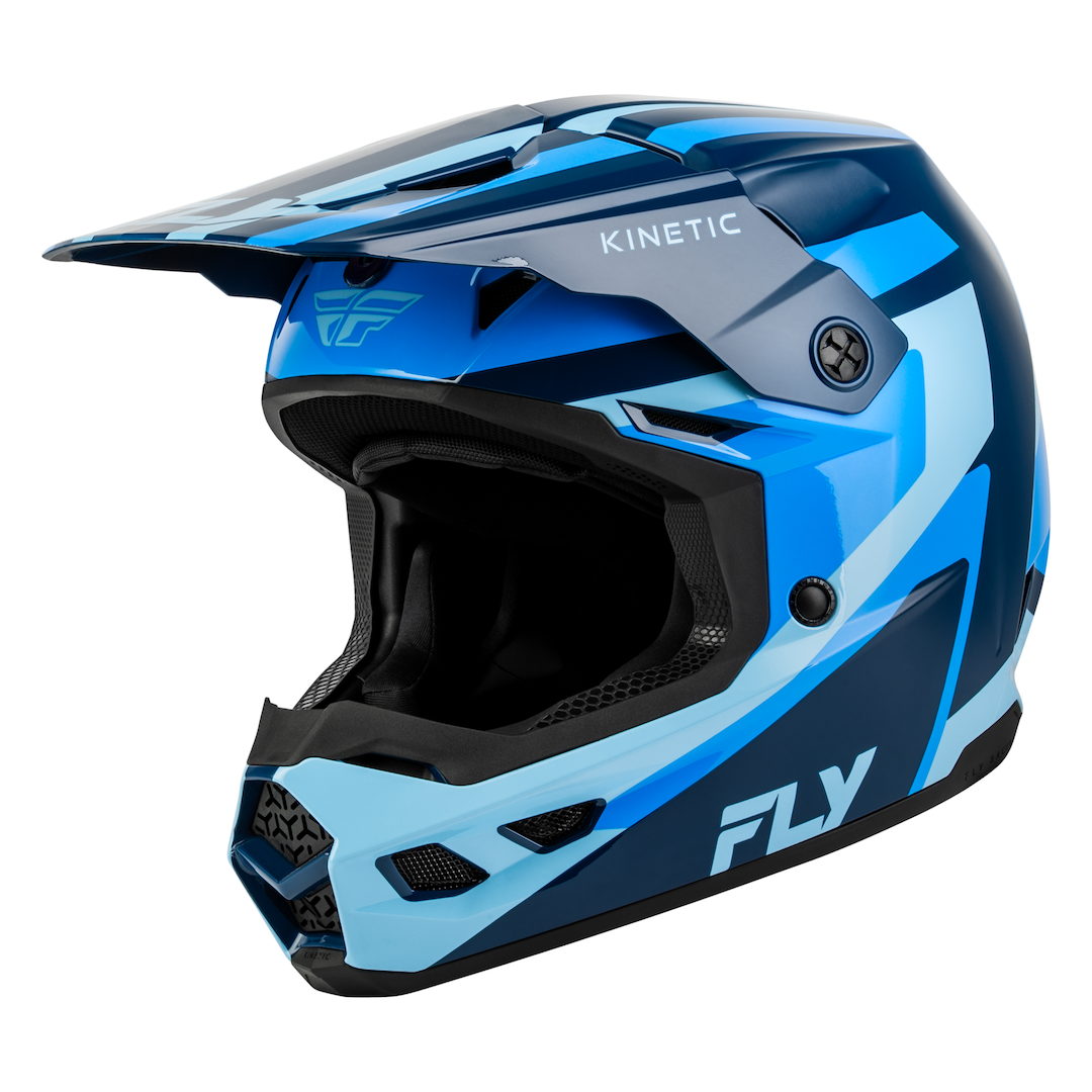 Fly Racing Kinetic Sync MX Helmet Navy/Blue/Light Blue