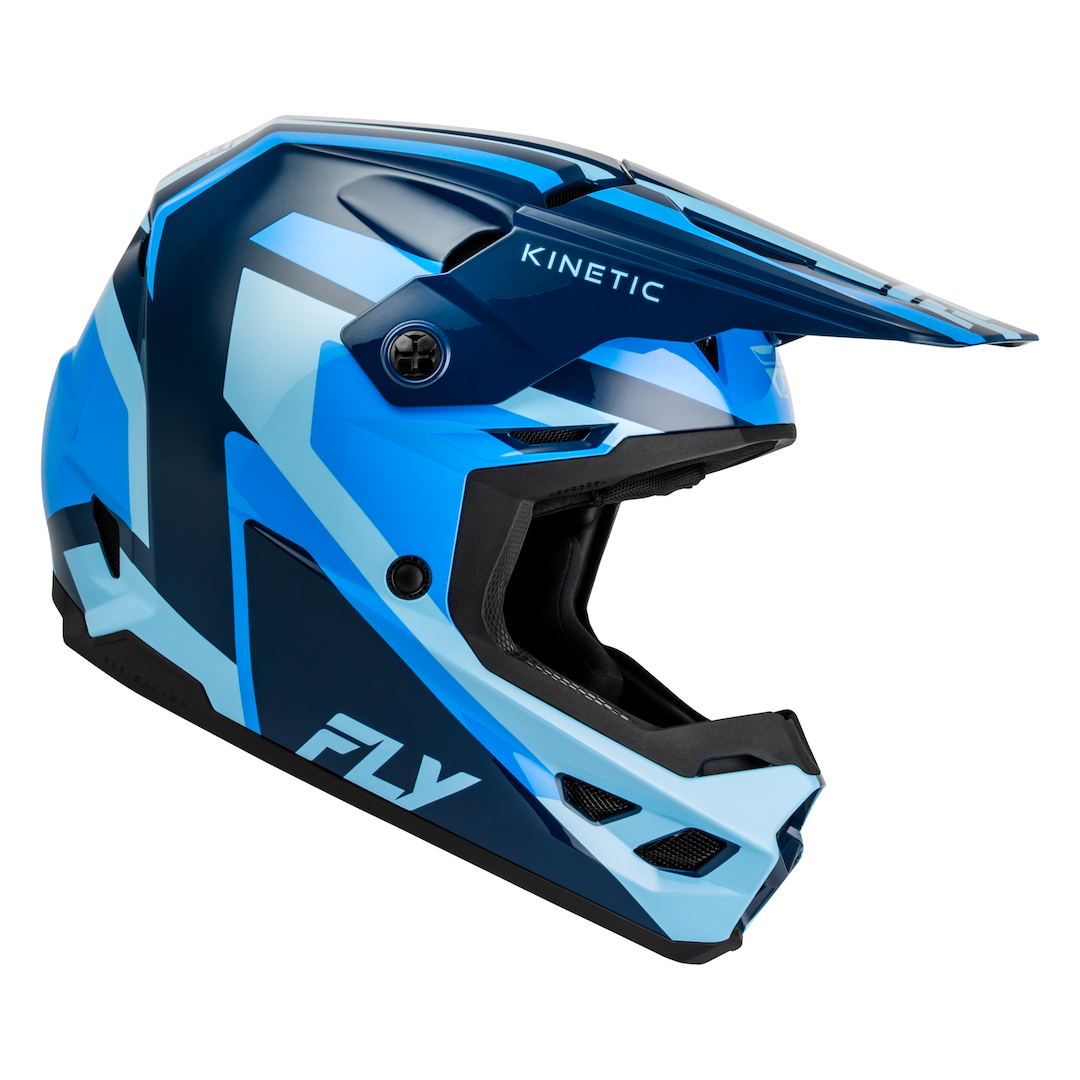 Fly Racing Kinetic Sync MX Helmet Navy/Blue/Light Blue