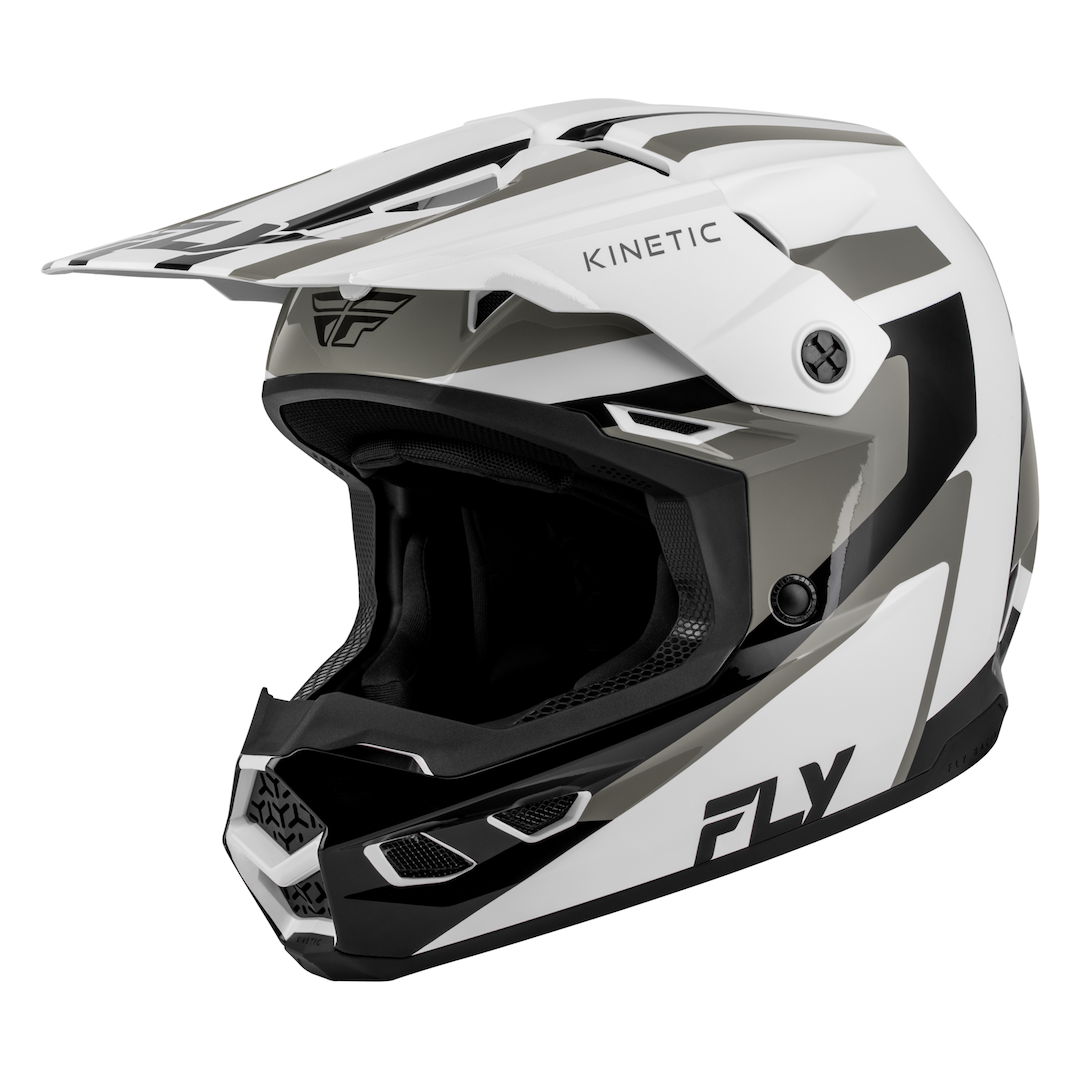 Fly Racing Kinetic Sync MX Helmet White/Black/Grey