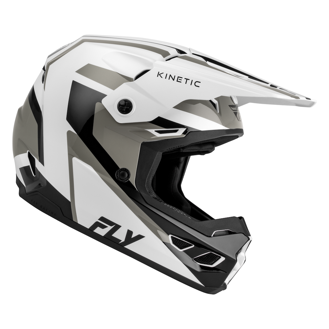 Fly Racing Kinetic Sync MX Helmet White/Black/Grey