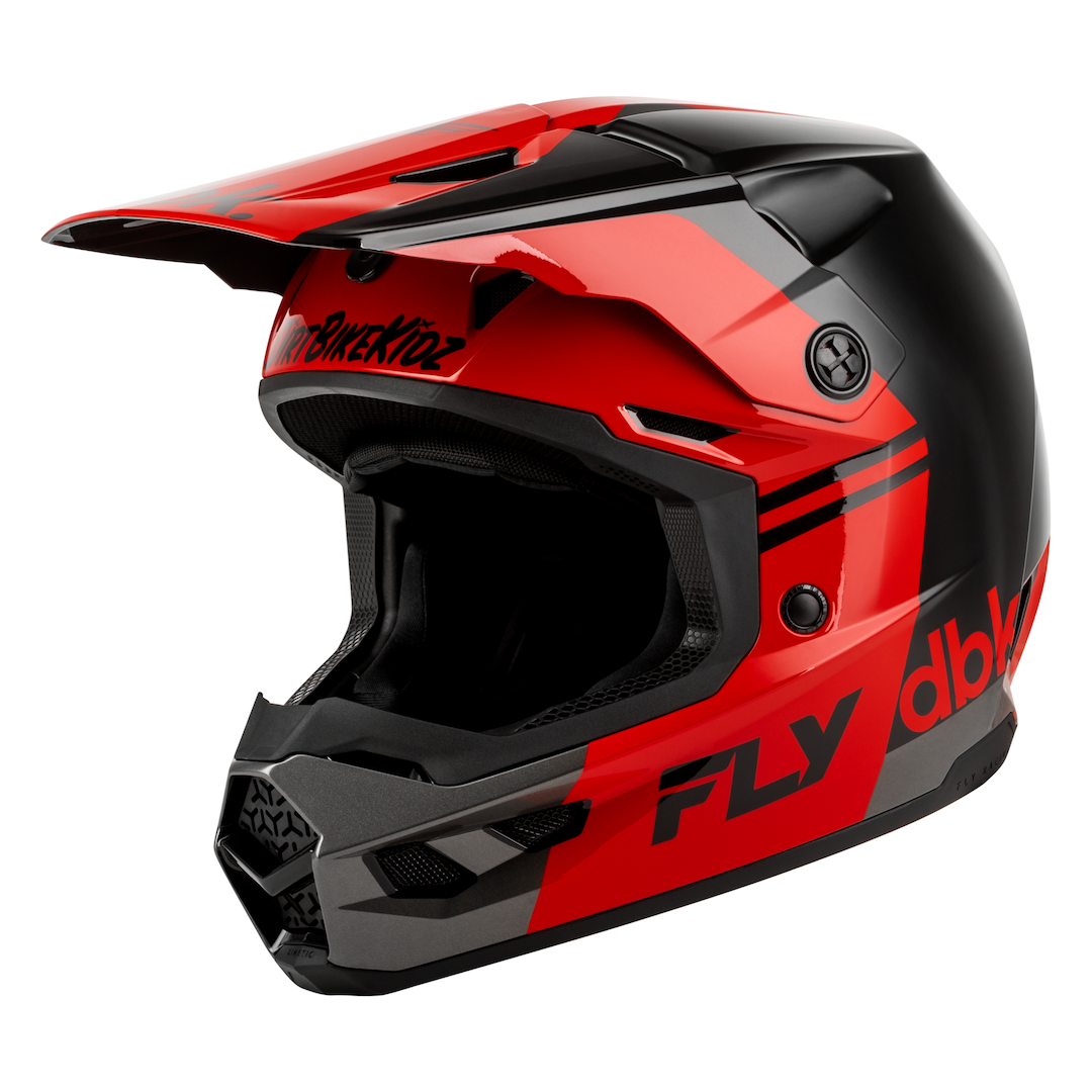 Fly Racing Kinetic DBK7 MX Helmet Black/Red/Grey