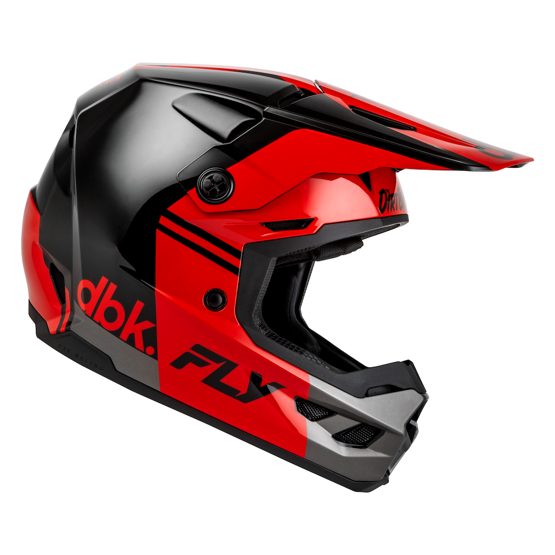 Fly Racing Kinetic DBK7 MX Helmet Black/Red/Grey
