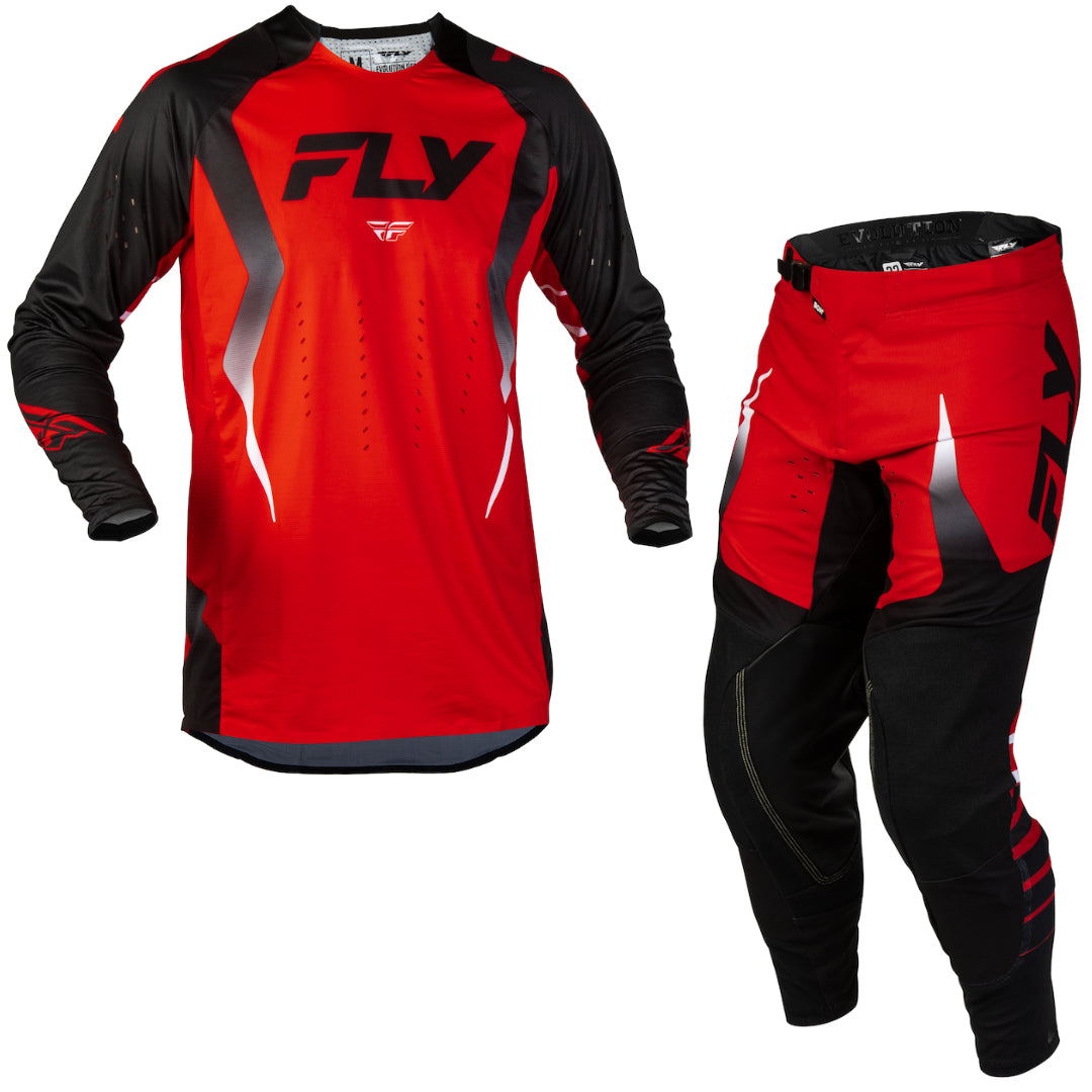 Fly Racing Evolution DST Bolt 2027 MX Kit Combo Red/Black/White