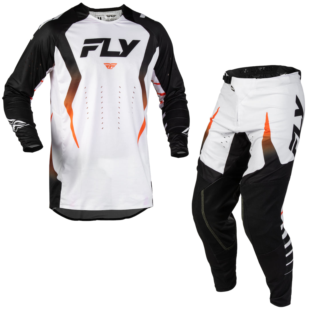 Fly Racing Evolution DST Bolt 2027 MX Kit Combo White/Black/Orange