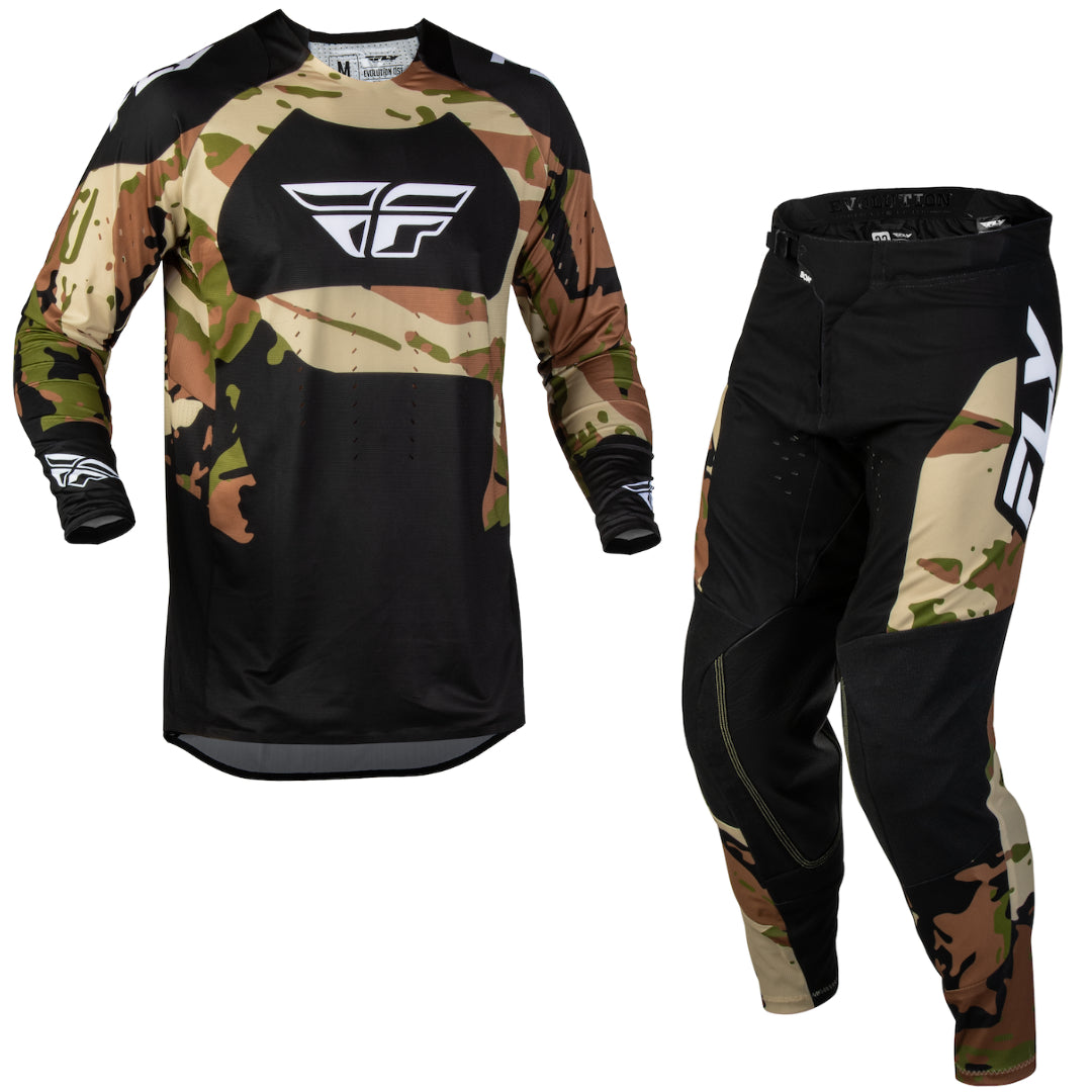 Fly Racing Evolution DST Hunt 2027 MX Kit Combo Black/Camo