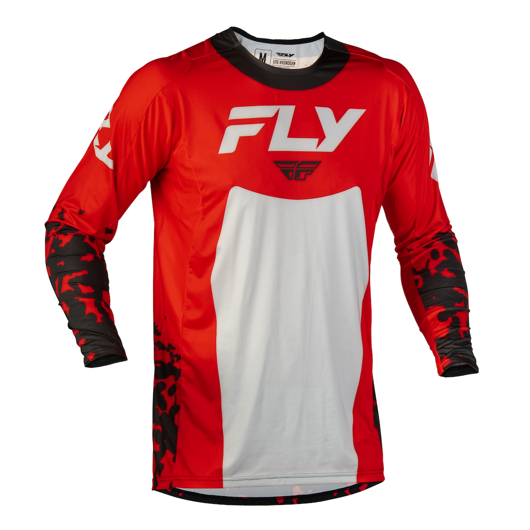 Fly Racing Lite Flake 2027 MX Kit Combo Red/Grey/Black