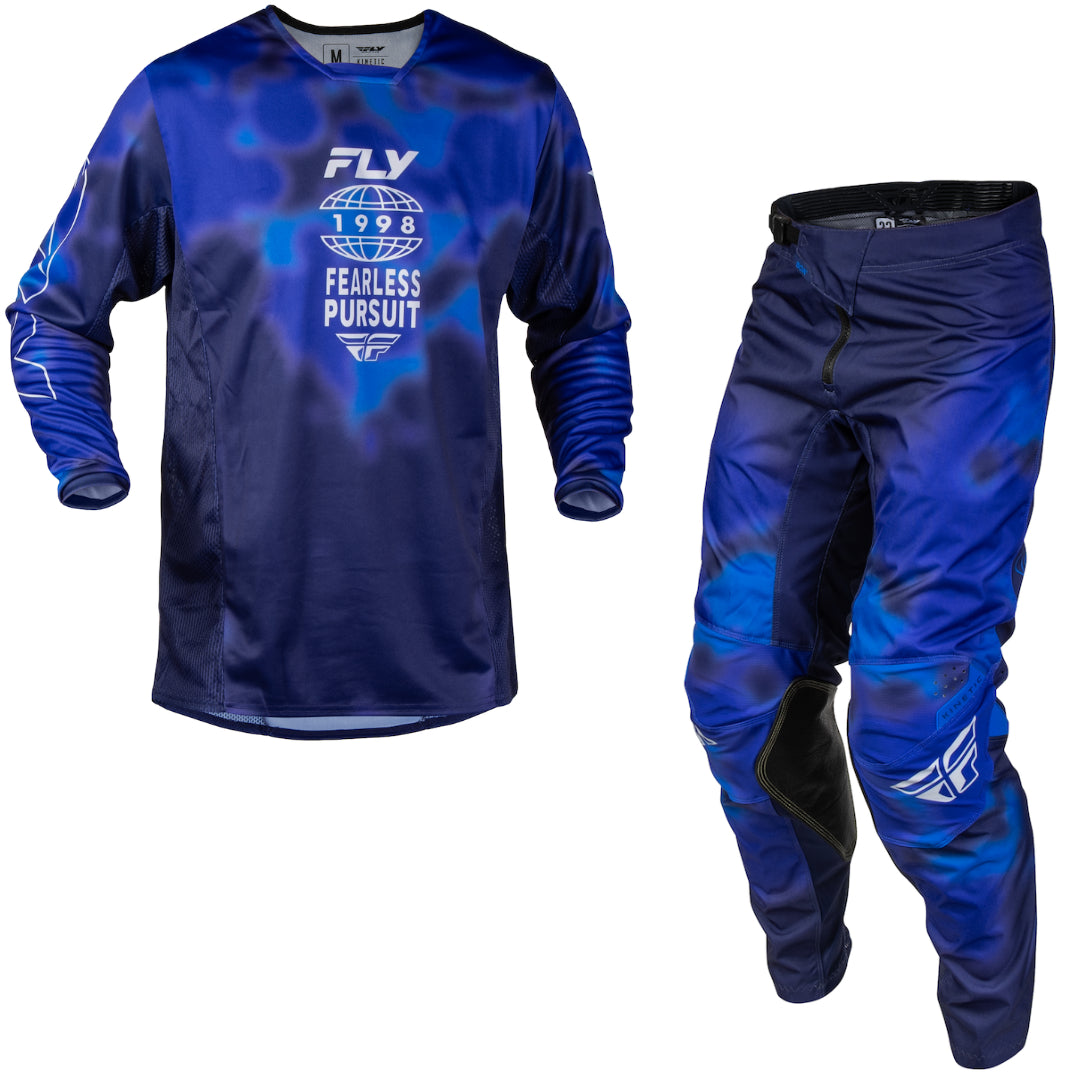 Fly Racing Kinetic Blur 2027 MX Kit Combo Blue/Navy