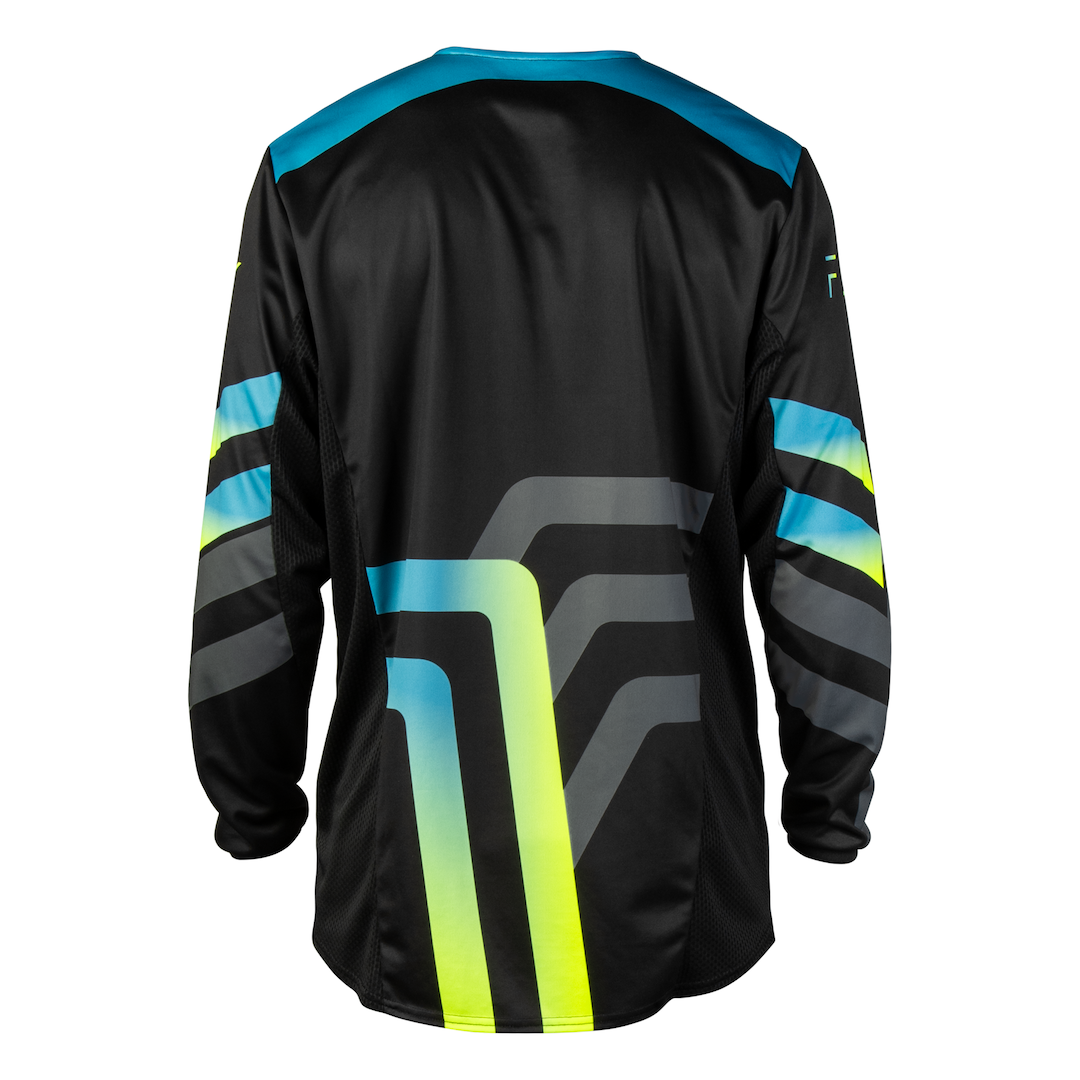 Fly Racing Kinetic Volt 2027 MX Kit Combo Black/Grey/Teal/Yellow