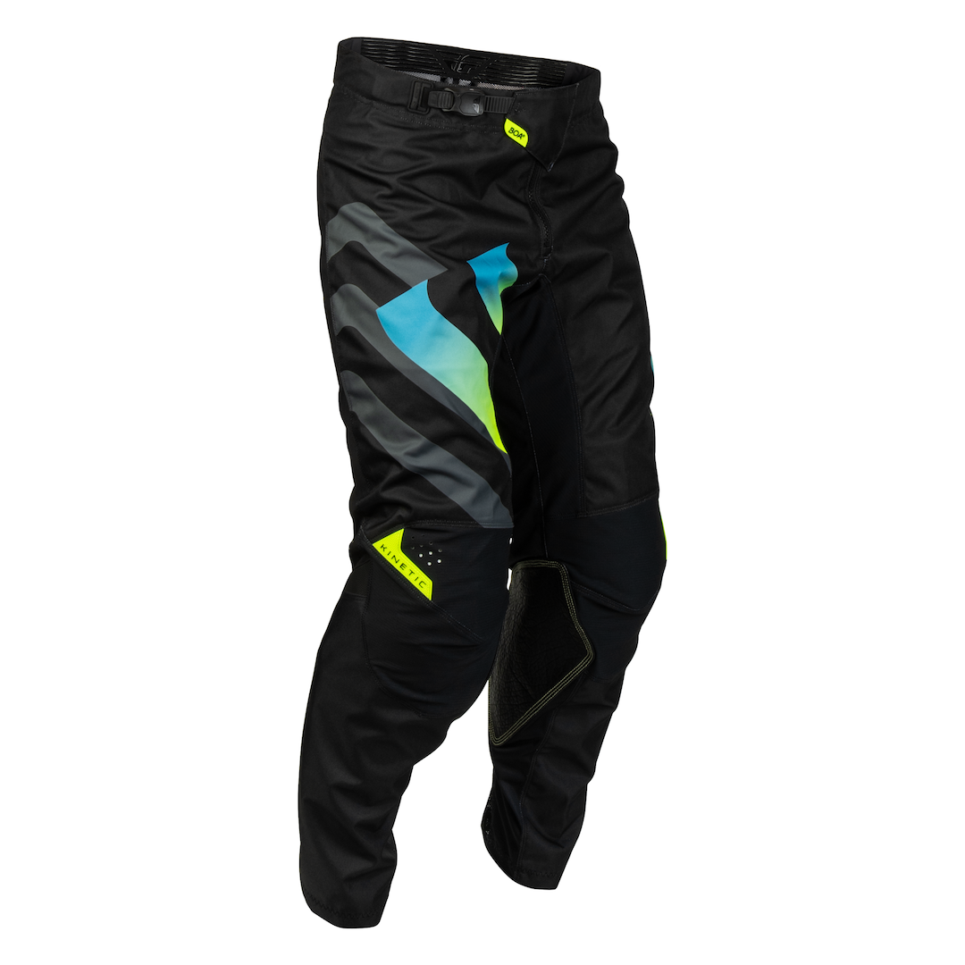 Fly Racing Kinetic Volt 2027 MX Kit Combo Black/Grey/Teal/Yellow