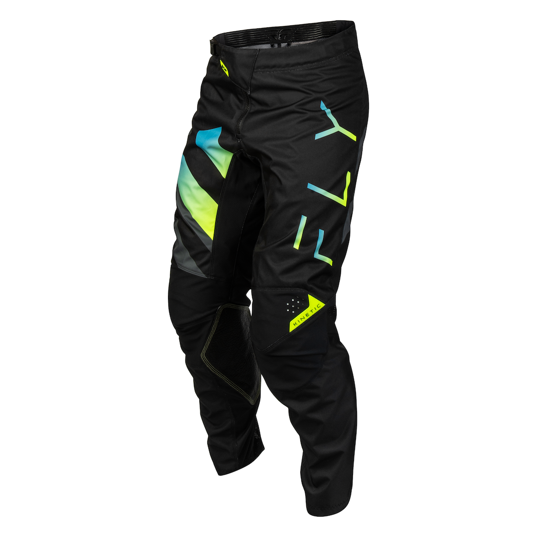 Fly Racing Kinetic Volt 2027 MX Kit Combo Black/Grey/Teal/Yellow