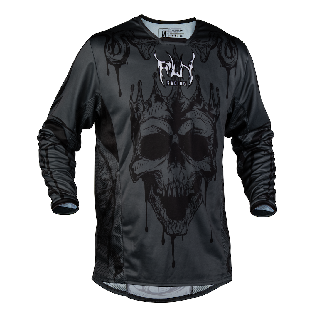 Fly Racing Kinetic Dark Series 2027 MX Kit Combo Black/Grey
