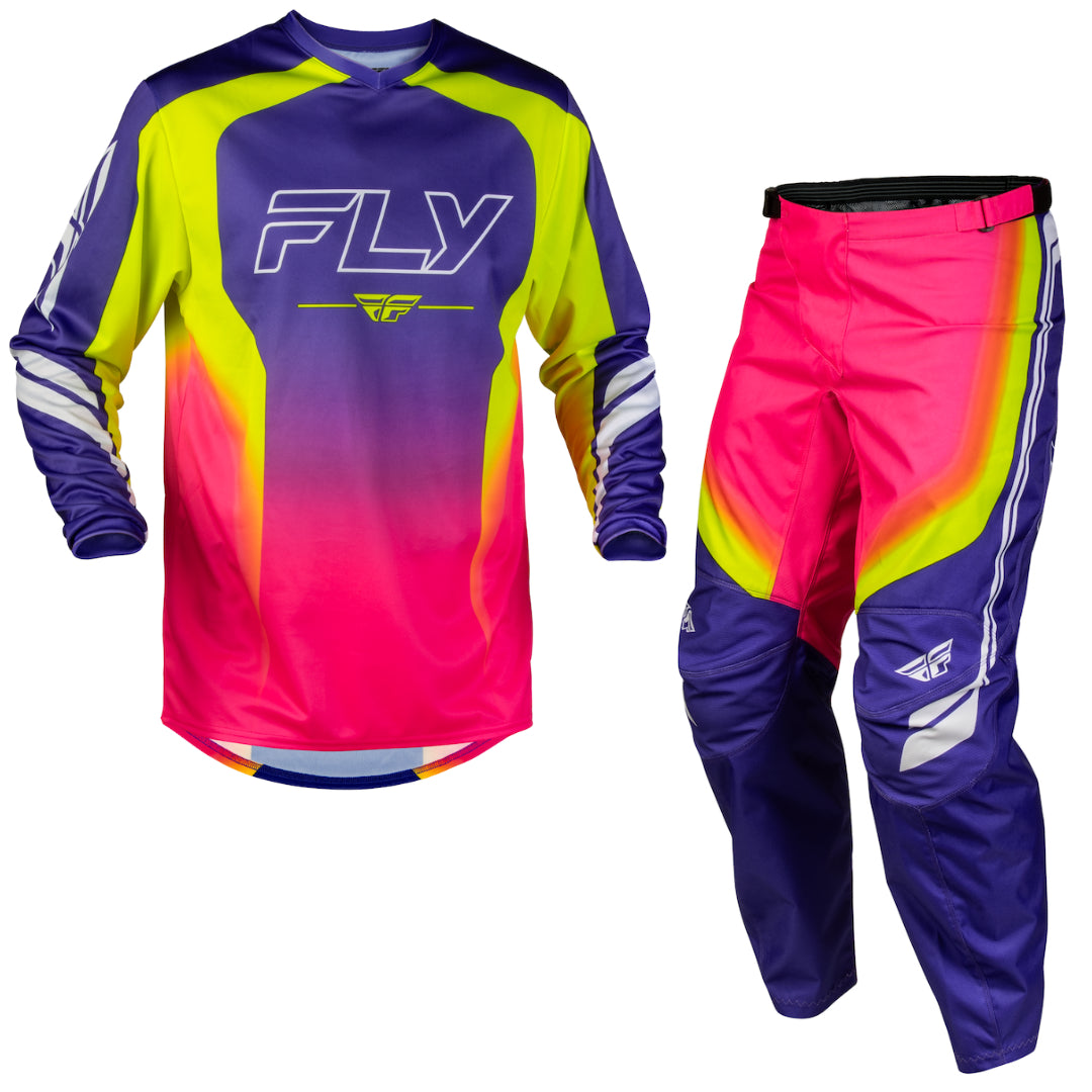 Fly F-16 Raze 2027 MX Kit Combo Purple/Red/Yellow