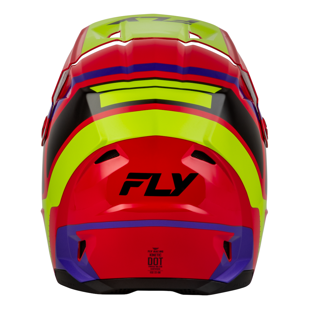 Fly Racing YOUTH Kinetic Scrap MX Helmet Red/Hi-Vis/Purple/Black