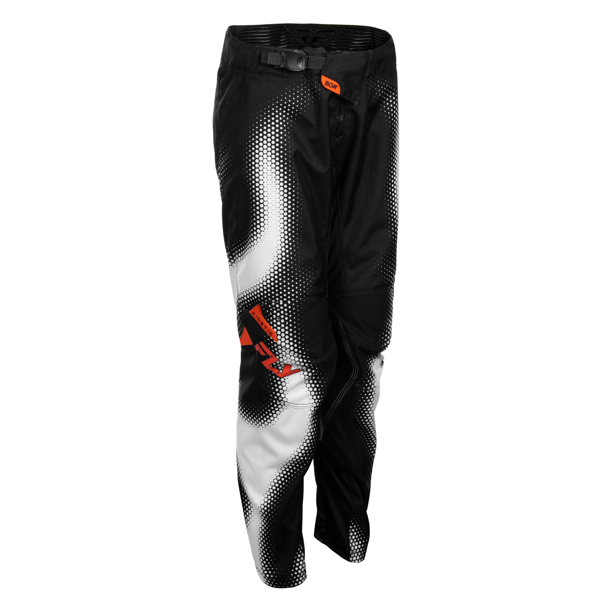 Fly Racing YOUTH Kinetic Torch 2027 MX Pants Black/White/Orange