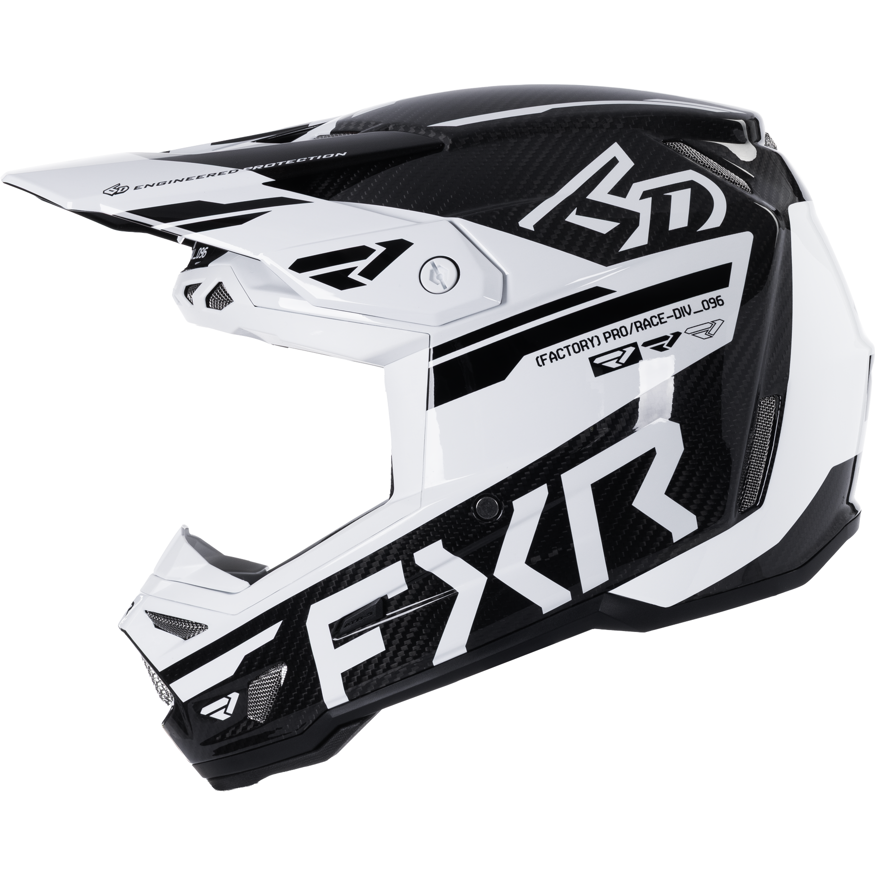 FXR 6D ATR-3 FIM Helmet 2026 White/Black
