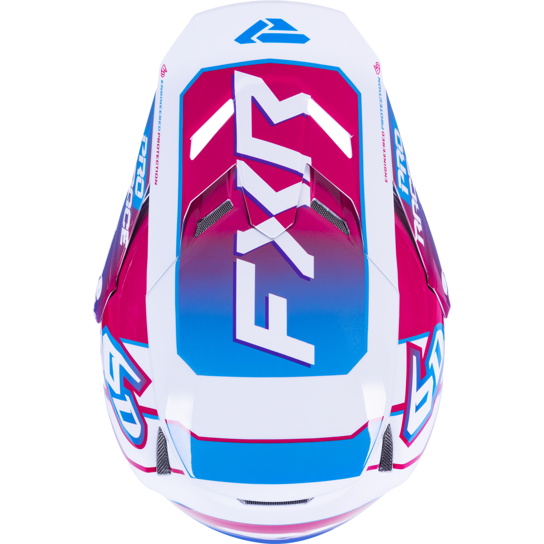 FXR 6D ATR-3Y Youth MX Helmet Blue/Razz/White