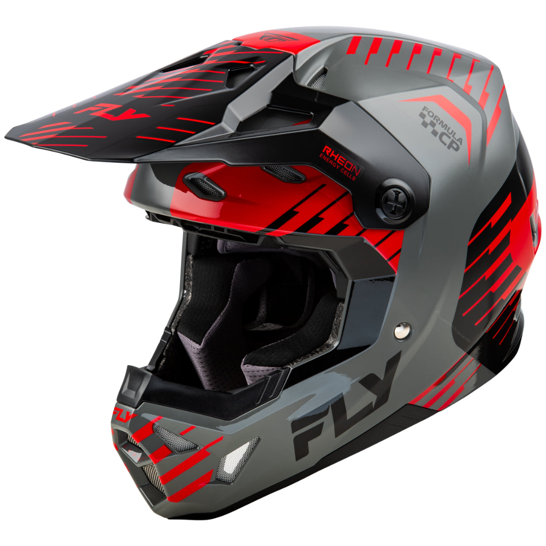 Fly Formula CP Slice MX Helmet Grey/Red/Black