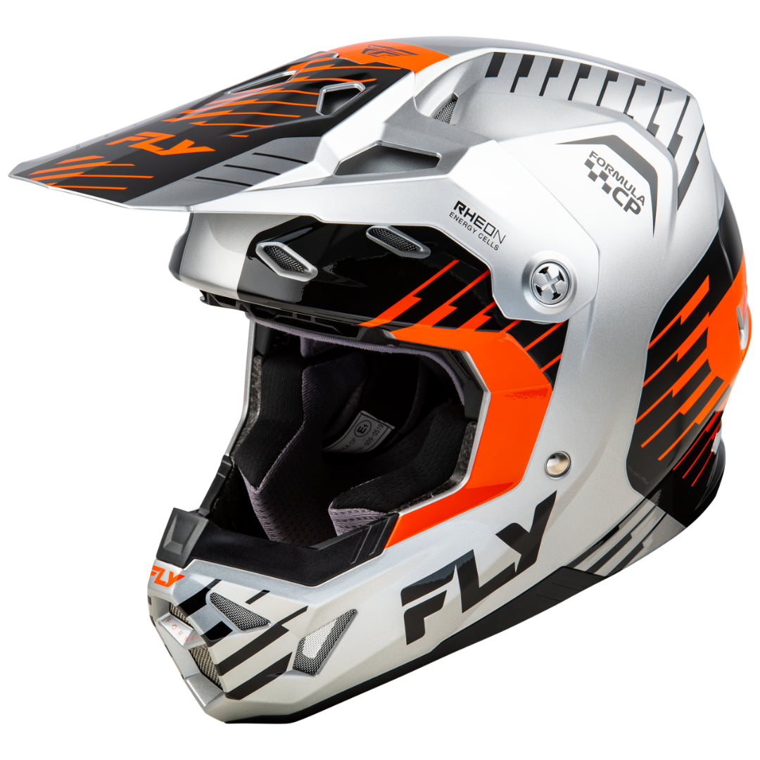 Fly Formula CP Slice MX Helmet Grey/Orange/Black