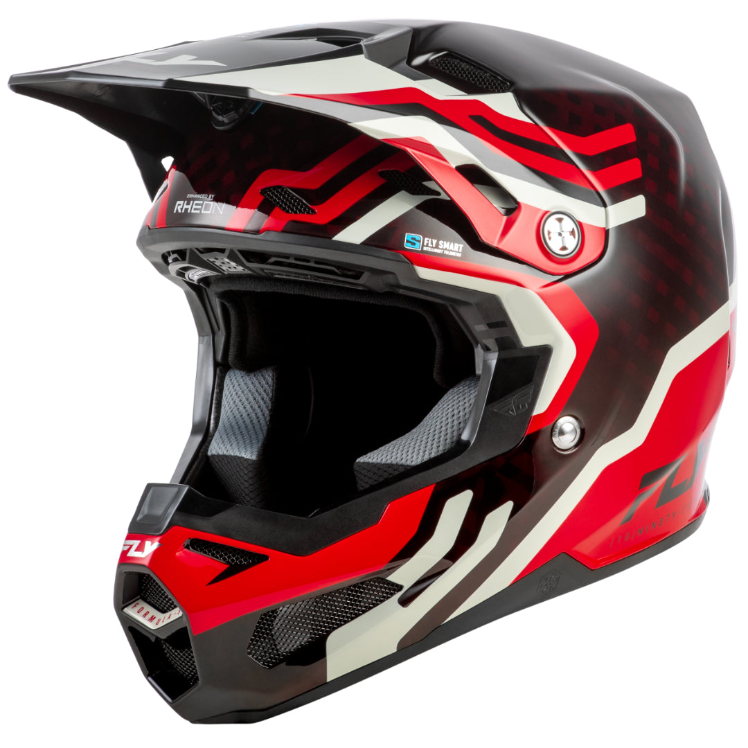 Fly Formula S Byte Carbon MX Helmet  Carbon/Red/Grey