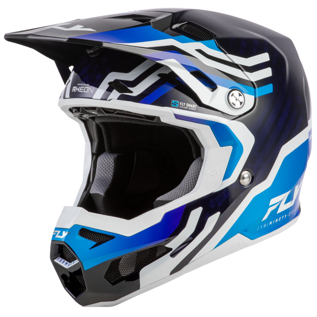 Fly Formula S Byte Carbon MX Helmet  Carbon/Blue/White