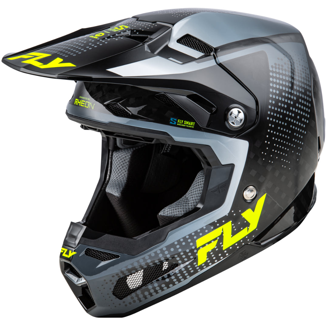 Fly Formula S Protocol Carbon MX Helmet Black Carbon/Grey/Hi-Viz