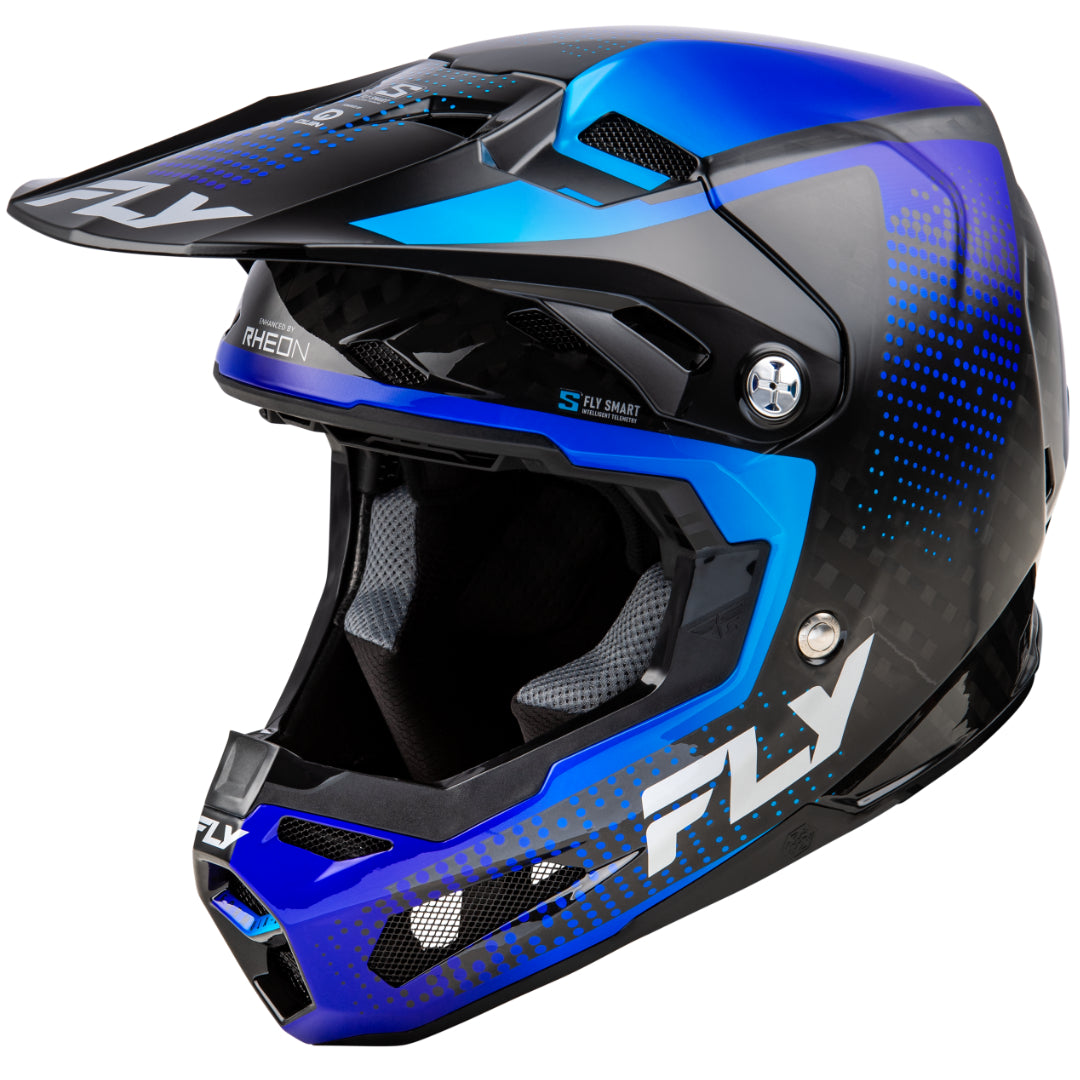 Fly Formula S Protocol Carbon MX Helmet Black Carbon/Blue
