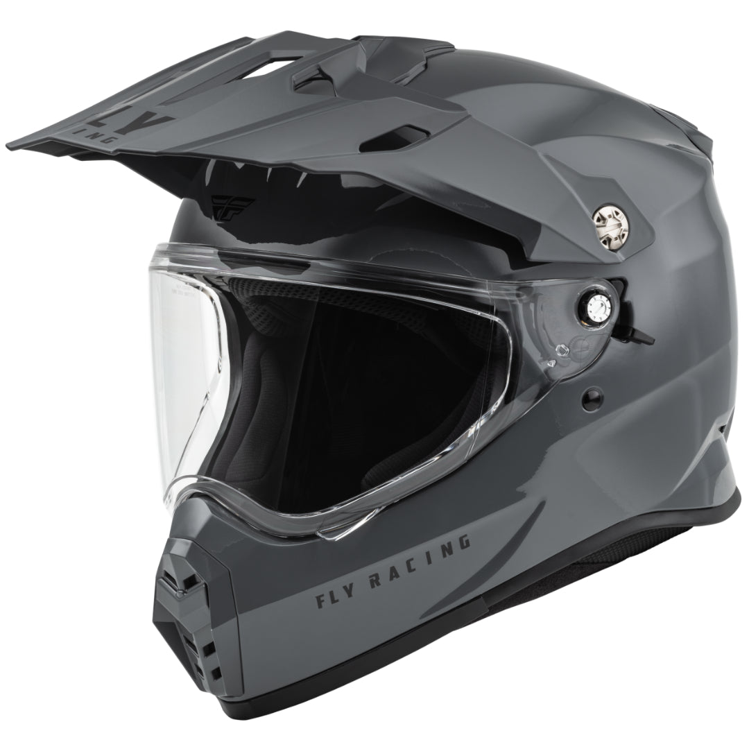 Fly Trekker Solid Adventure Helmet Grey