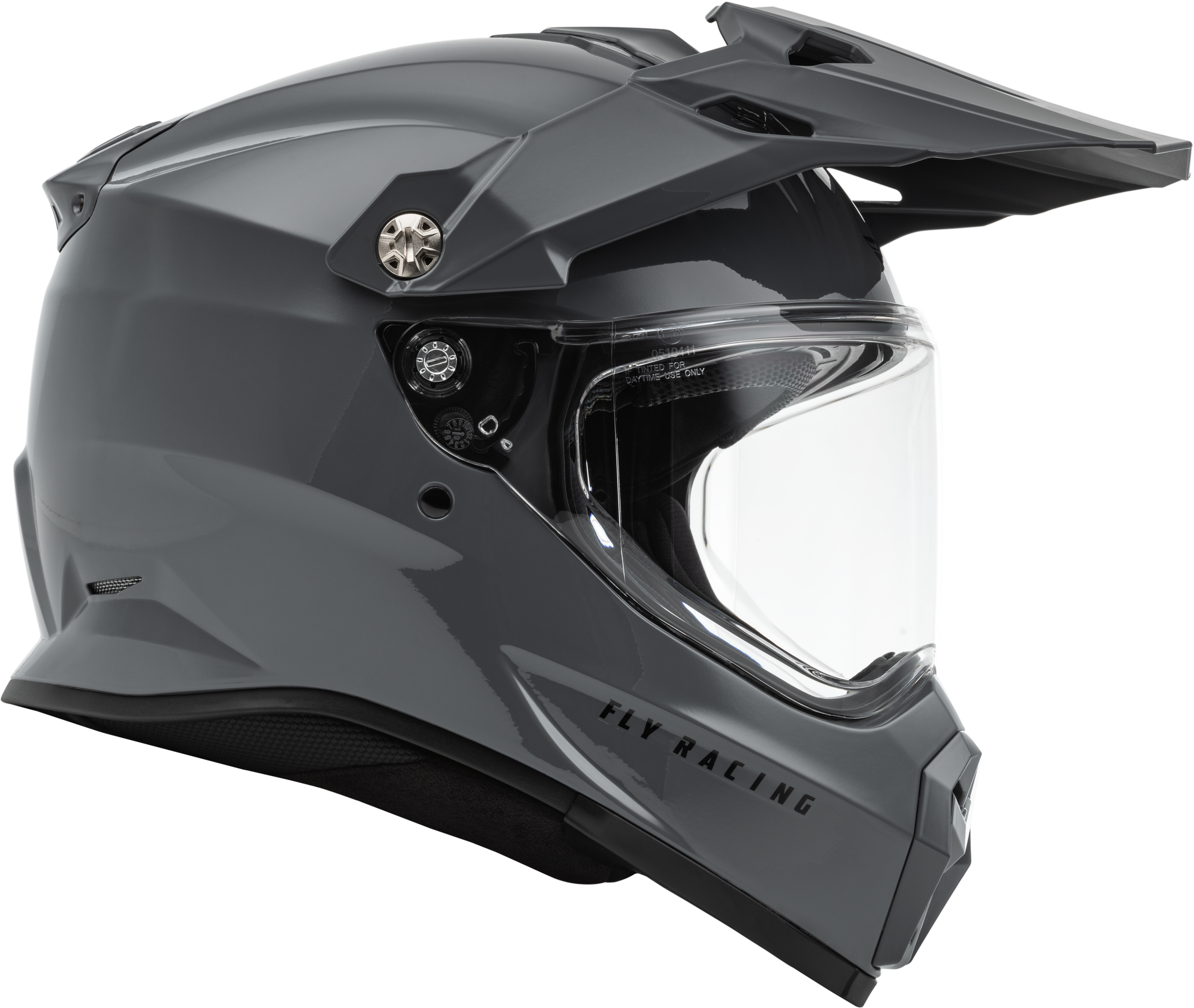 Fly Trekker Solid Adventure Helmet Grey